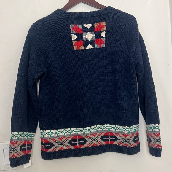 Crafty Double Sided Fair Isle  Patchwork Christmas Sweater by First Issue XS - Picture 11 of 11